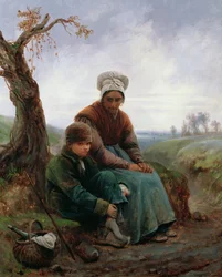 Bäuerin und Junge, 1846